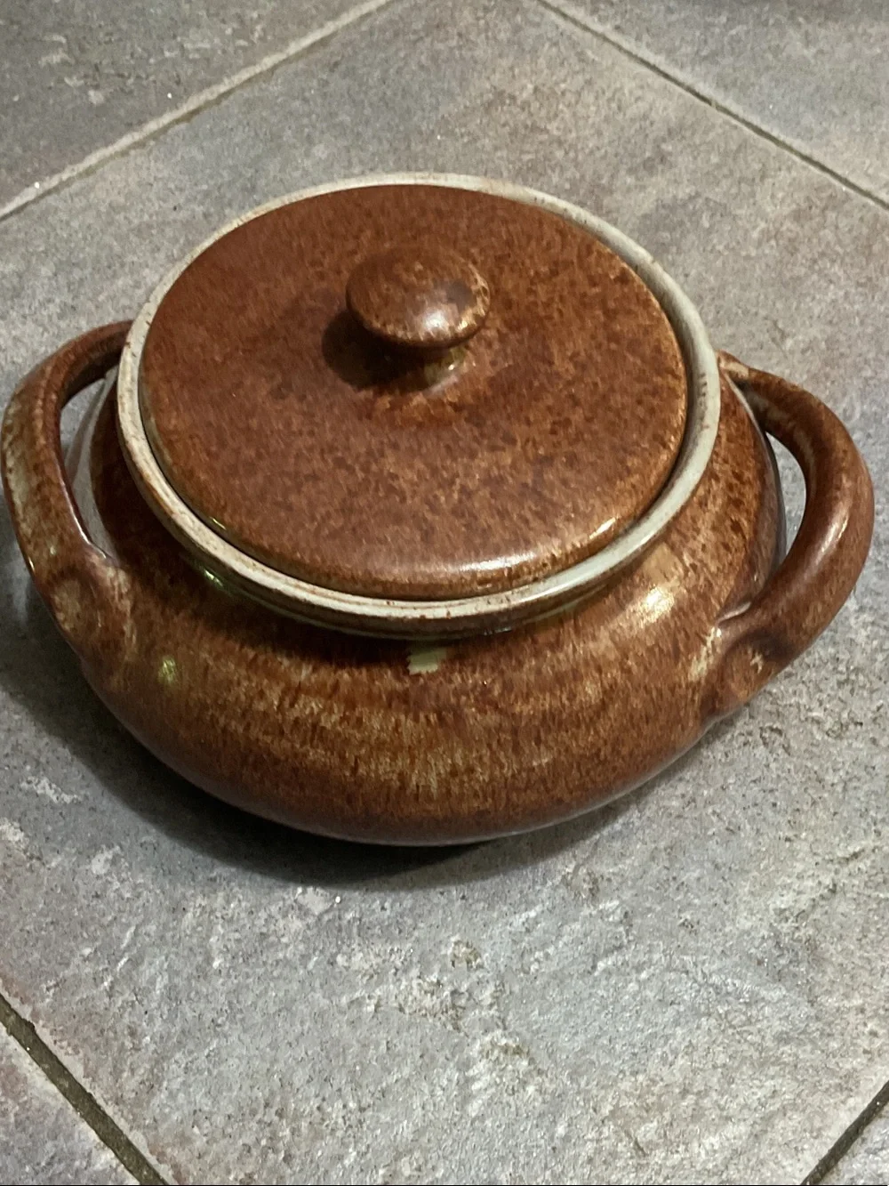 Stoneware Lidded Soup Tureen in Brown